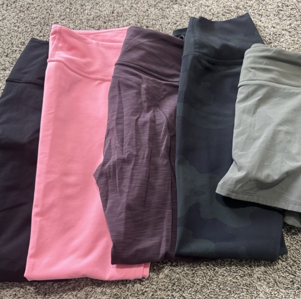 Alo Yoga And Lululemon Bundle Of Leggings And A Skirt all Size 4
